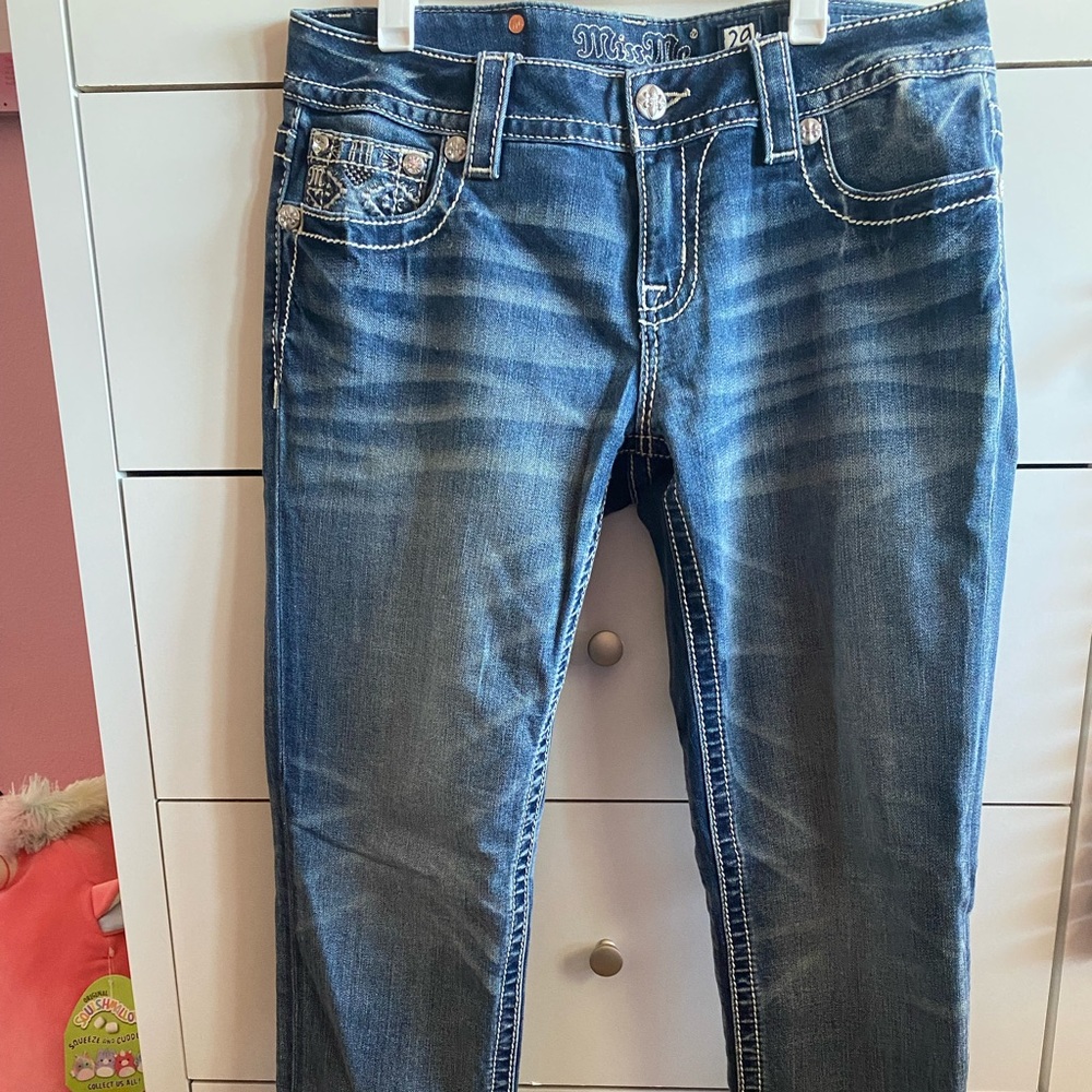 NWOT Miss Me Mid Rise Cuffed Skinny Jeans